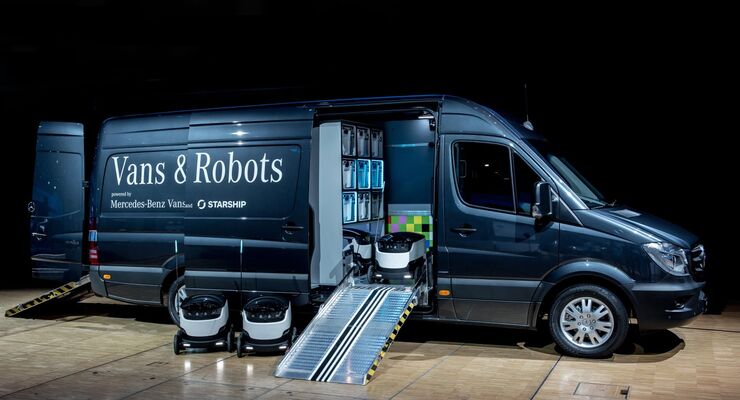 Mercedes-Benz Vans arbeitet künftig mit Starship Technologies zusammen. Das Unternehmen aus Estland entwickelt selbstfahrende Lieferroboter.